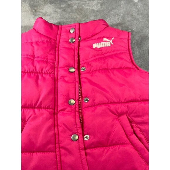 Puma Vest Girl's 3T Pink and Purple puffer vest Full Zip - Picture 3 of 13